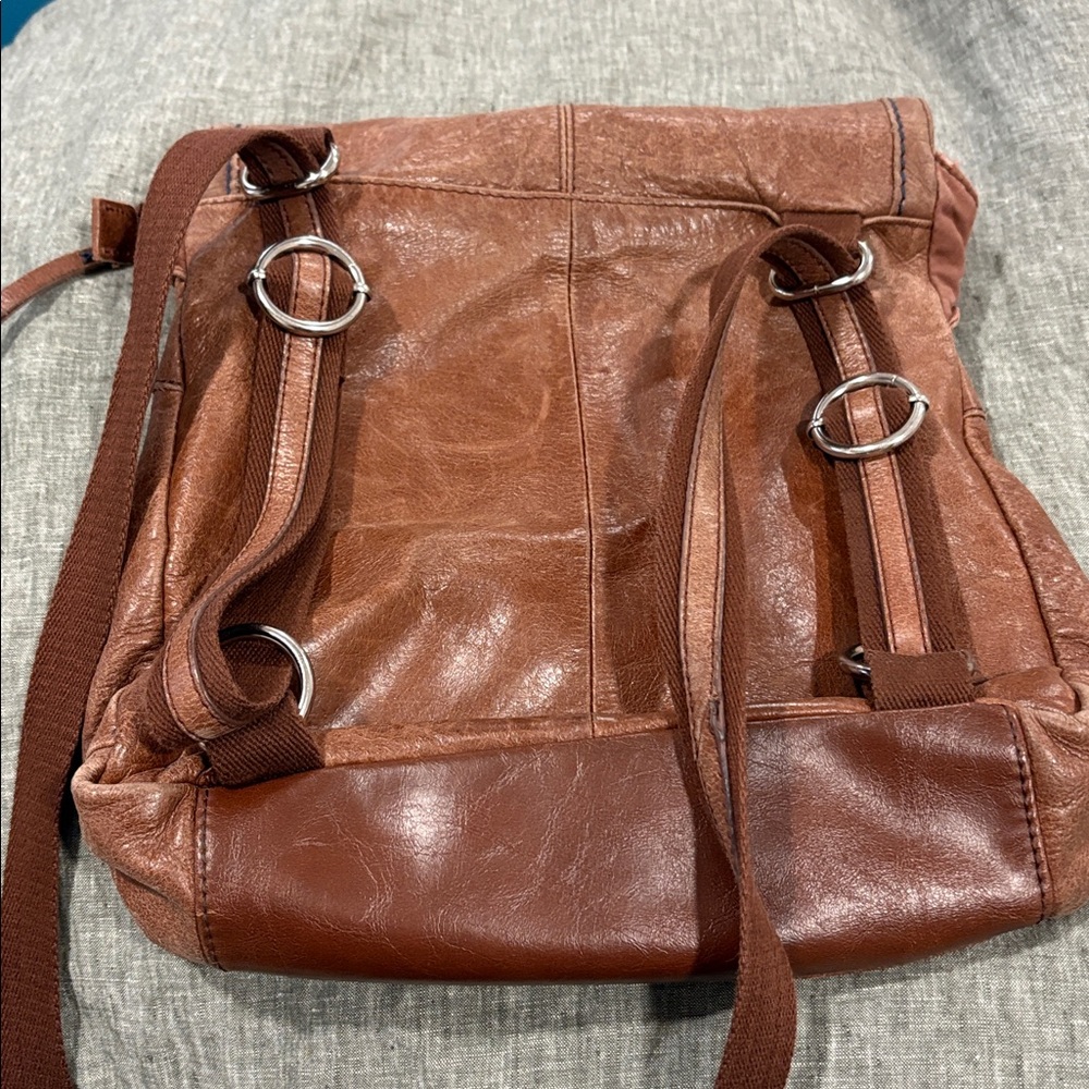 The Sak Ventura Brown Leather Convertible Backpack Crossbody Shoulder Bag - Picture 7 of 8